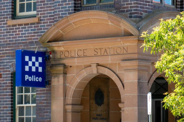 Entrance to a Sydney police station